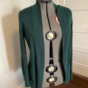 A New Day Target Jewel Green, Open front, Rib Knit Cardigan, Size L